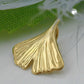 Ginkgoblatt-Anhänger glänzend 12mm 9 Karat Gelbgold