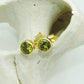 Zirkonia-Ohrstecker olivgrün 4,5mm Zargenfassung 9 Karat Gelbgold