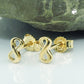 Unendlichkeit-Ohrstecker glänzend 6x3mm 18 Karat Gelbgold