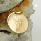 Peace-Anhänger gravierbar glänzend 16mm 9 Karat Gelbgold