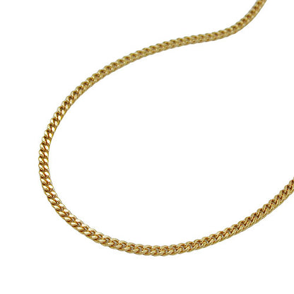 Flachpanzer-Kette diamantiert 1mm 9 Karat Gelbgold