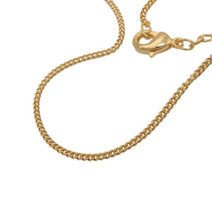 Flachpanzer-Kette diamantiert 1,7mm 9 Karat Gelbgold