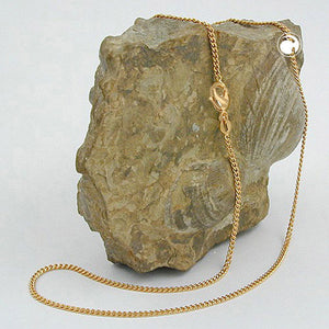 Flachpanzer-Kette diamantiert 1,7mm 9 Karat Gelbgold