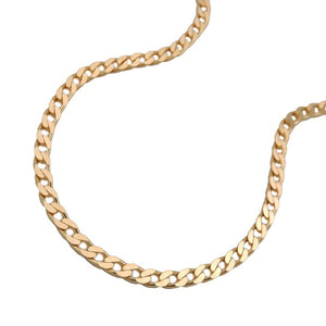 Weitpanzer-Kette diamantiert 2mm 19/45cm 14 Karat Gelbgold