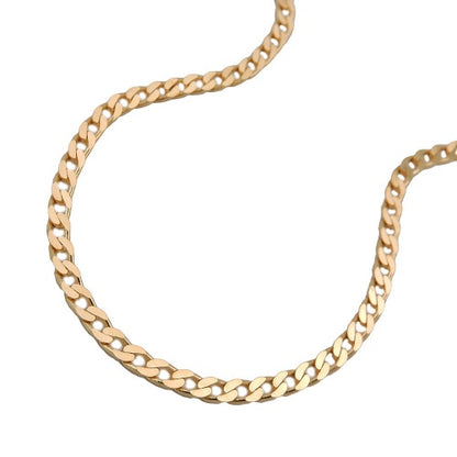 Weitpanzer-Kette diamantiert 2mm 19/45cm 14 Karat Gelbgold