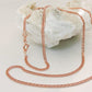 Zwillingspanzer-Kette Doppelrhombus 2mm 19/45/50cm 9 Karat Rotgold