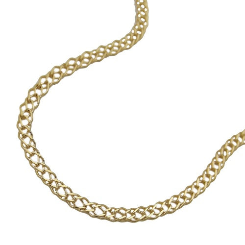 Zwillingspanzer-Armband 2,2mm 19cm 14 Karat Gelbgold