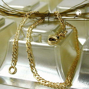 Zwillingspanzer-Armband 2,2mm 19cm 14 Karat Gelbgold