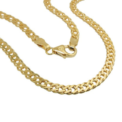 Armband/Collier 3,7mm Doppelpanzer 14Kt GOLD 19/50cm