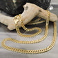 Armband/Collier 3,7mm Doppelpanzer 14Kt GOLD 19/50cm