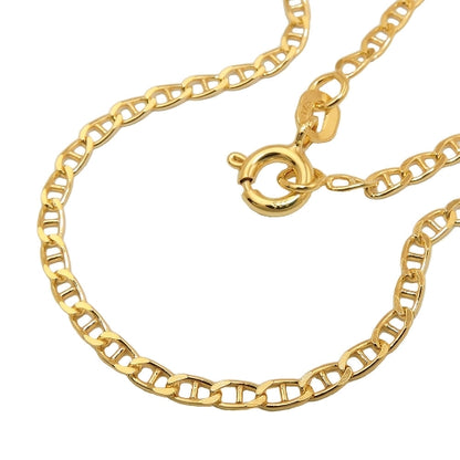 Armband/Kette 2mm Stegpanzer glänzend 9Kt GOLD 19/45cm