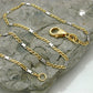 Armband/Halskette 1,4mm Stegpanzer bicolor 14Kt GOLD 19/45cm