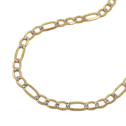Figaro-Panzer-Kette 2,7mm Bicolor Gold 585 14kt 45cm