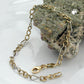 Figaro-Panzer-Armband/-Kette 3,6mm Bicolor Gold 375 9kt
