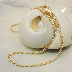 Ankerkette diamantiert 1,3mm Gold 585 14kt