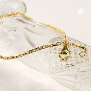 Anker-Armband diamantiert 1,8mm Gold 585 14kt 18,5cm