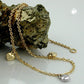 Fußkettchen 3 Herzen Bicolor Ankerkette 1,7mm Gold 375 9kt 22,5/25cm