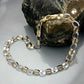 Bicolor-Armband Ankerkette schräg-oval 5mm Gold 375 9kt 19cm