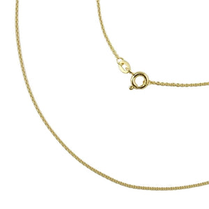 Kette 1,1mm Ankerkette rund 9Kt GOLD 42/45cm