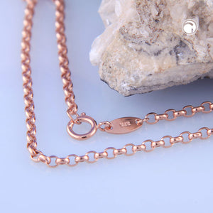 Armband / Ankerkette 2mm Anker rund 9Kt Rotgold 19/45cm