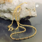 Armband/Halskette 1,6mm Doppelanker gedreht Kordelkette 9Kt GOLD 19 - 50cm