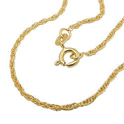 Armband/Halskette 1,6mm Doppelanker gedreht Kordelkette 9Kt GOLD 19 - 50cm