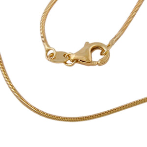 Kette 1mm Schlange rund glänzend 8K GOLD 42/45cm