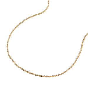 Kette 0,6mm Fantasie-Muster gedreht 14Kt GOLD 42/45cm