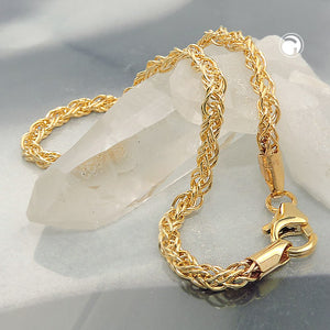 Armband/Kette 3mm Fantasie 9Kt GOLD 19/45cm