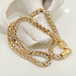 Armband/Zopfkette 2,4mm Zopfkette bicolor 14Kt GOLD 19/45cm