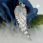 Anhänger 37x12mm Flügel diamantiert rhodiniert Silber 925