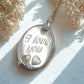 Anhänger 21x17mm mit Gravur -I love you- Silber 925