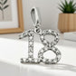Anhänger Zahl 18 Zirkonia Micropavé rhodiniert 10x11mm, 925 Silber