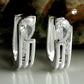 Creole 15x4,6mm Klappscharnier Zirkonias weiß Silber 925