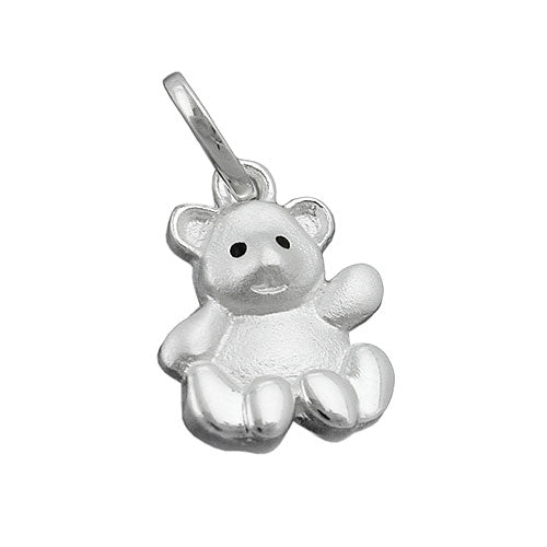 Anhänger 14x10mm Bärchen matt-glänzend Silber 925