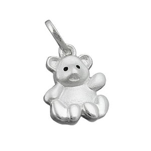 Anhänger 14x10mm Bärchen matt-glänzend Silber 925
