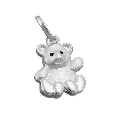 Anhänger 14x10mm Bärchen matt-glänzend Silber 925