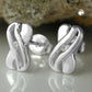 Ohrstecker Ohrring 10x6mm X-Form mit Zirkonia glänzend Silber 925