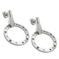 Set - bestehend aus Ohrring - Anhänger - Ring Zirkonias mattiert rhodiniert Silber 925