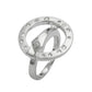 Set - bestehend aus Ohrring - Anhänger - Ring Zirkonias mattiert rhodiniert Silber 925