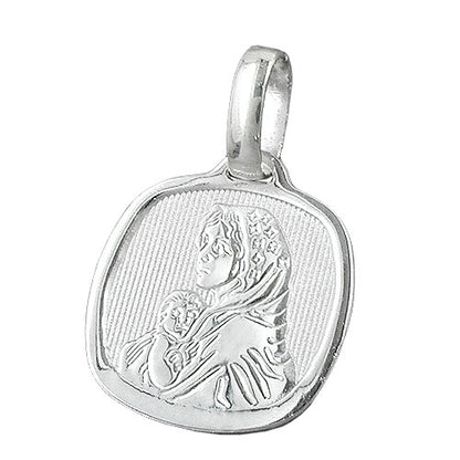 Anhänger 16x15mm Maria mit Jesuskind glänzend Silber 925