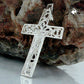 Kruzifix-Anhänger 33x20mm Rankenkreuz durchbrochen glänzend, 925 Silber