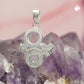 Anhänger 23mm Venus/Mars-Symbol mit Zirkonias glänzend Silber 925