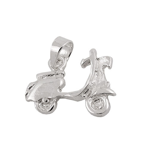 Anhänger 12x16mm kleiner Motorroller Silber 925