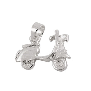 Anhänger 12x16mm kleiner Motorroller Silber 925