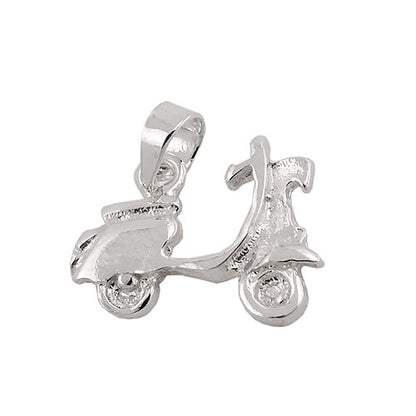 Anhänger 12x16mm kleiner Motorroller Silber 925