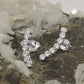 Ohrstecker Ohrring 16x3mm Bogen mit je 7 Zirkonias weiß Silber 925