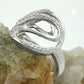 Ring 20mm mit vielen Zirkonias glänzend rhodiniert Silber 925