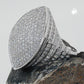 Ring 23x11mm mit vielen Zirkonias Silber rhodiniert 925