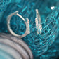 Sechseck-Scharniercreole 4 Zirkonias 16x14mm Silber 925